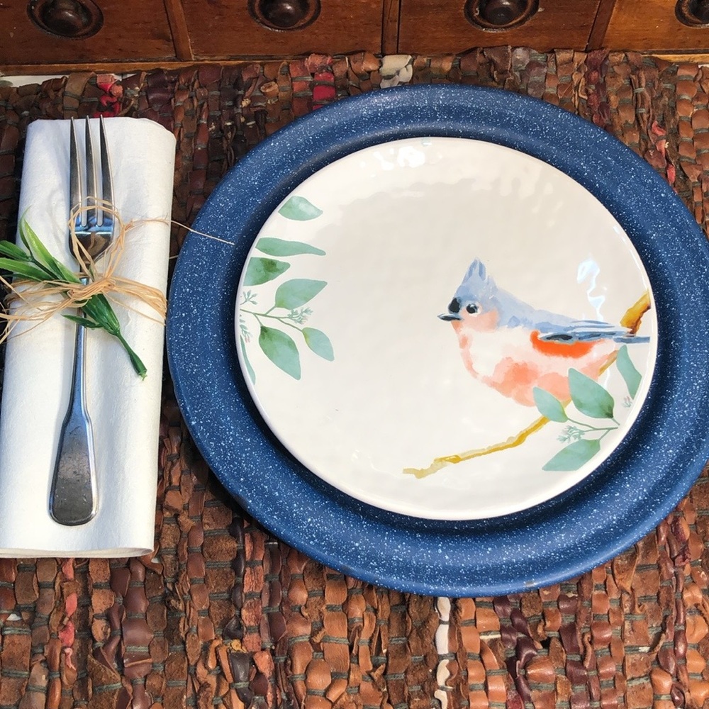 Wild Bird Plates Cardinal Bluebird Designs NWT Set of 2 by Giftcraft Collection - Picture 12 of 13